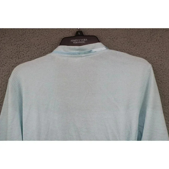 Coral Bay Women's Light Blue Robe-XL-Belted-Pockets-Satin Trim - Picture 10 of 10